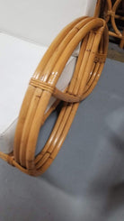 Restored Rattan Three-Strand Full Pretzel Lounge Chair and Three-Seat Sofa Set