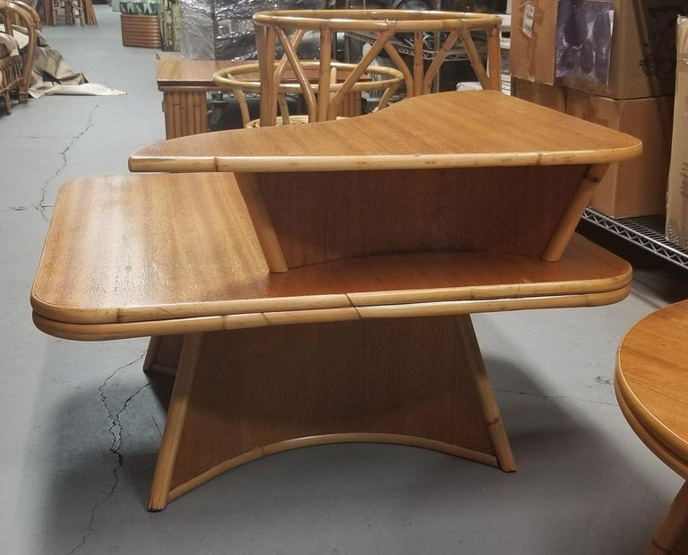 Restored Rattan Living Room Table Set by Herbert & Shirley Ritts