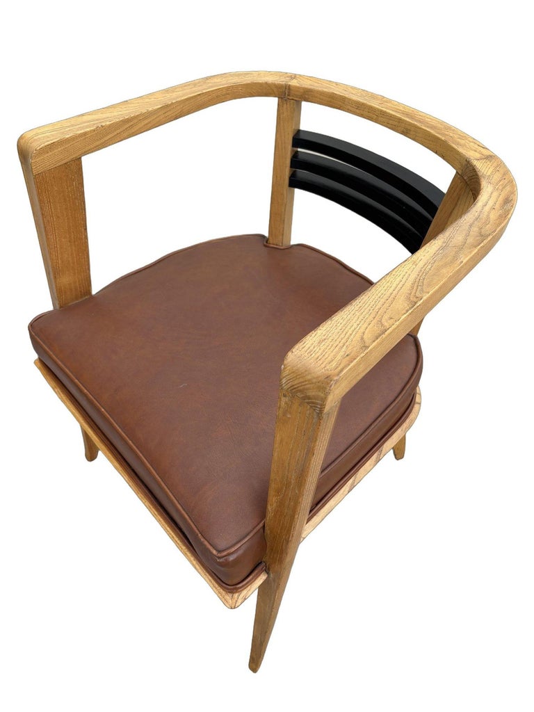 Early Art Deco Modern White Oak Armchair in the style Josef Hoffmann