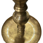 Hand Etched Brass Moroccan Floor Candelabra, Pair