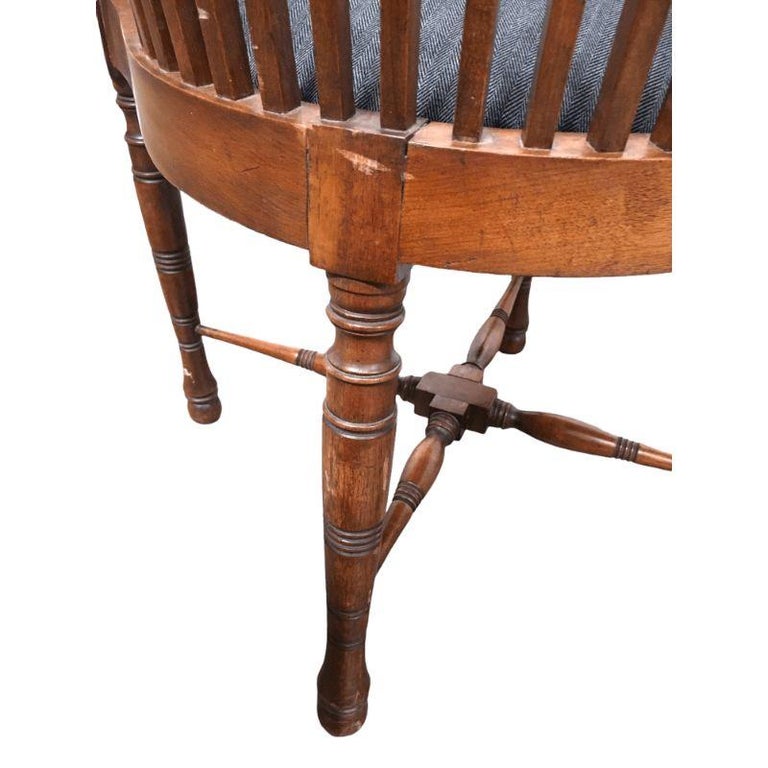 Jugendstil Maple Wood Corner Chair with Upholstered Seat by Adolf Loos, c. 1900