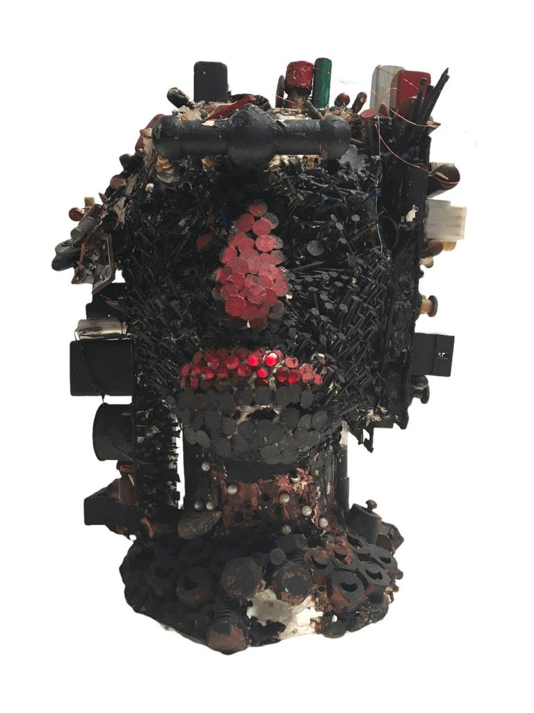 Vintage Microchip Sculpture Featuring a Lady's Head