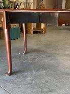 Late Victorian French Drop-Leaf Oak Dining Table
