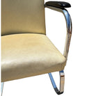 Art Deco Chrome & Vinyl Springer Rocking Chair by Kem Weber for Lloyd