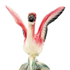 Mid-century California Pottery Ceramic Pink Open Wing Flamingo Table Planter