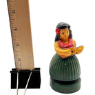 1997 Hawaii Hula Gilr Ukulele Aloha Ceramic Bobble Doll Car Dashboard