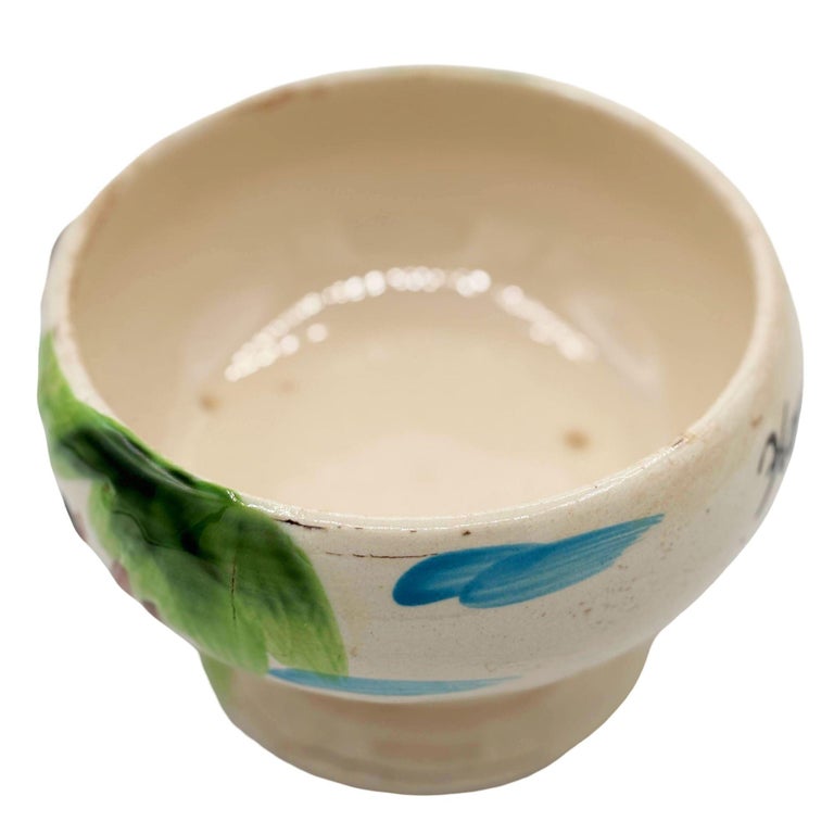 Midp-century Hand Painted Harveys Casino Lake Tahoe Hula Scorpion Tiki Mug Bowl