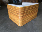 Restored Rare Full Stacked Rattan Lowboy Lounge Chair