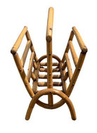 Restored Rattan Magazine or Log Holder