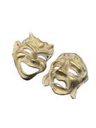 MCM Greek Theater Masks Comedy & Tragedy Wall Sculpture Hand-cast in Bronze Pair
