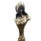 Emmanuel Villanis Style Art Nouveau French Virgin Mary Sculpture w/ Marble Base
