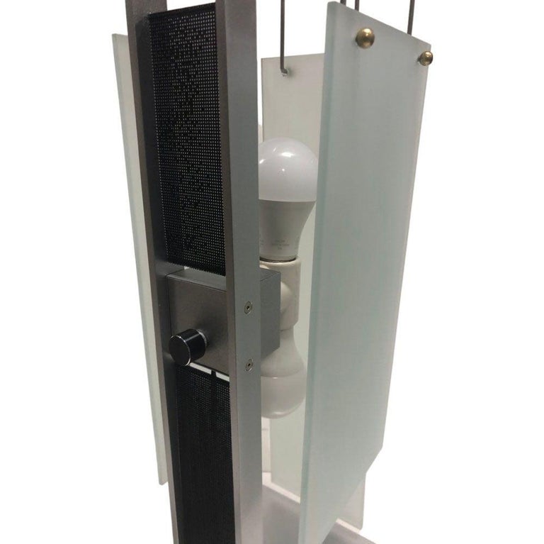 George Kovacs Architectural Aluminum Table Lamp - Pair