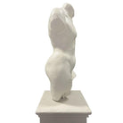 7' Tall Renaissance Style Male Bust Faux Marble Sculpture on Pedestal