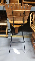 Restored Mid Century Arthur Umanoff Set of Four Slat Bar Stools