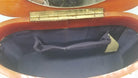 White Caviar Bead Box Purse w Tortoiseshell Celluloid Lid and Long Strap, 1950s