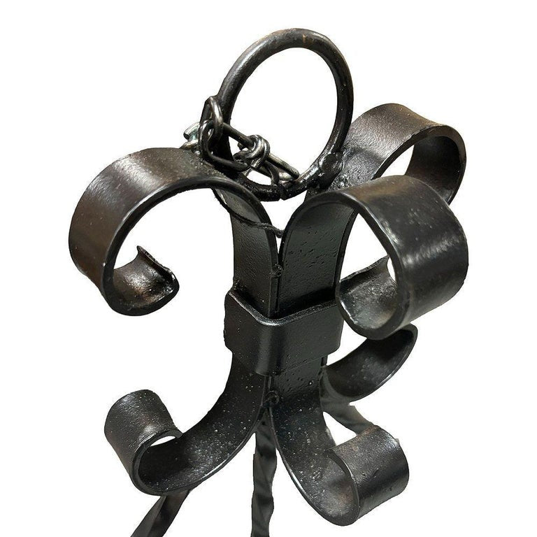 Spanish Revival Wrought Iron 7-Light Wood Beam Grand Wall Sconce, 2 Available