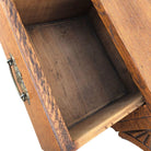 Edwardian Clawfoot Oak Wall Mount Vanity with Mirror
