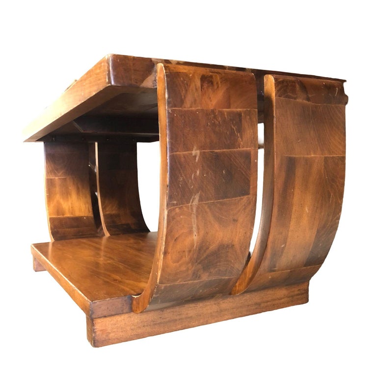 Geometric Art Deco Coffee Table by Gilbert Rohde for Brown Saltman
