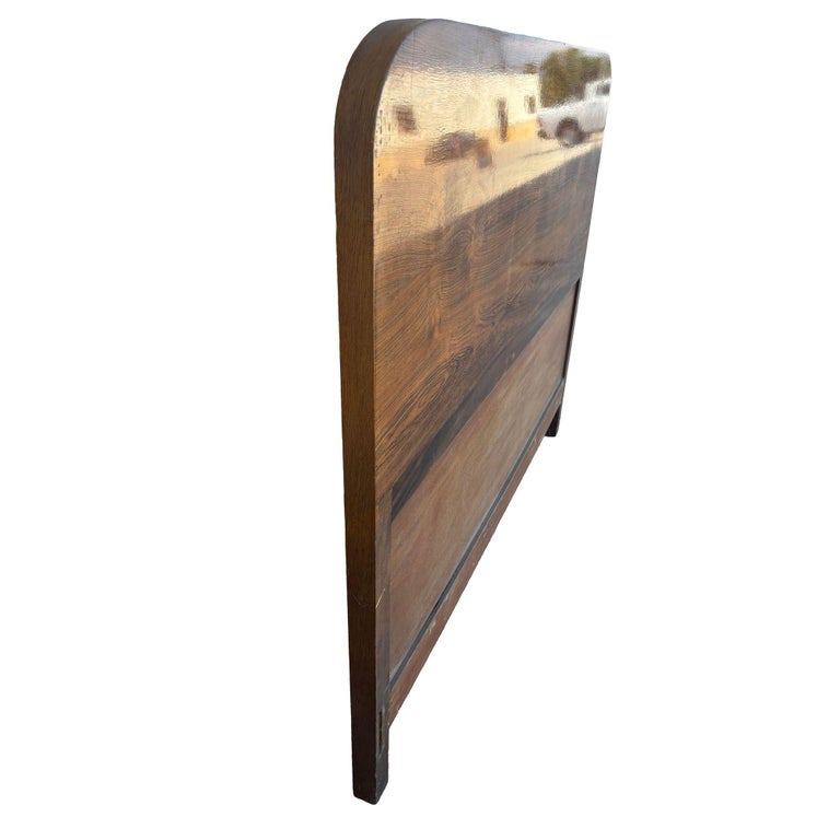 Steamline Art Deco Full-Size Tiger Oak Headboard