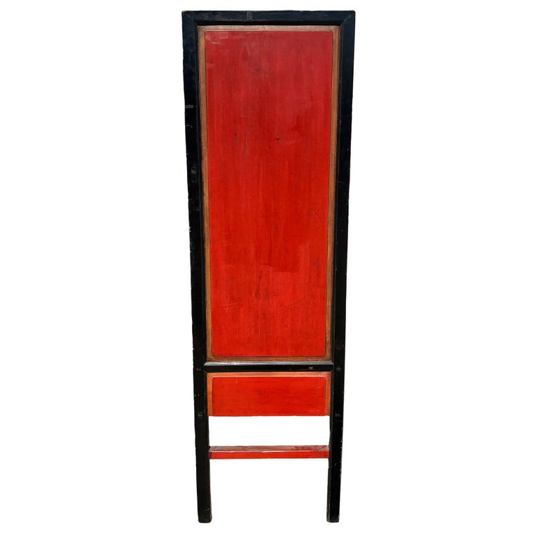 Qing Dynasty Hand Painted & Lacquered Gilt Armoire Cabinet, China