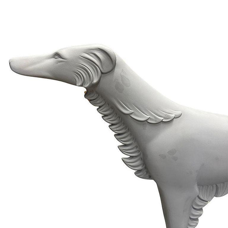 Life-Size Art Deco Styled Fiberglass Borzoi Russian Hunting Hound Dog Statue