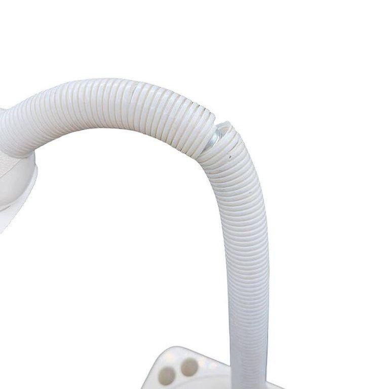 1970 Mod Space Age White Plastic Gooseneck Desk Lamp by Mobilite
