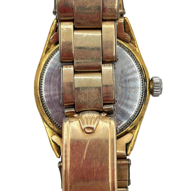 1947 Rolex Oyster Bubbleback “Elegante” Gold-Plated Wristwatch w California Dial