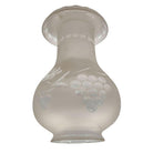 Victorian Frosted Wheel Cut Glass Oil Lamp Fluted Hurricane Shade