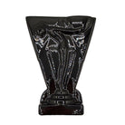 1985 Art Deco Black Pottery Vase Nude Figurine Sculpture Vase by Pelzman Design