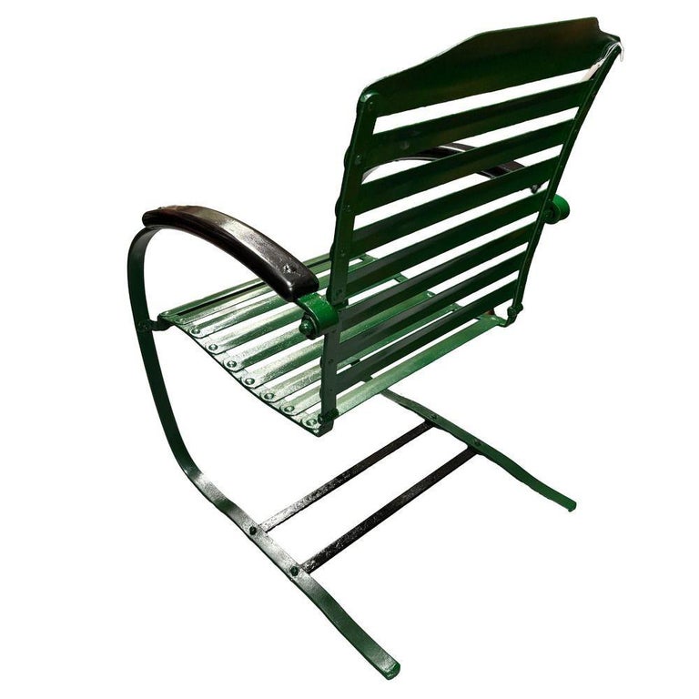 Mid-century Steel Springer Rocking Outdoor Patio Chair , Pair