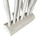 White Modernist Driftwood Floor Sculpture Room Divider