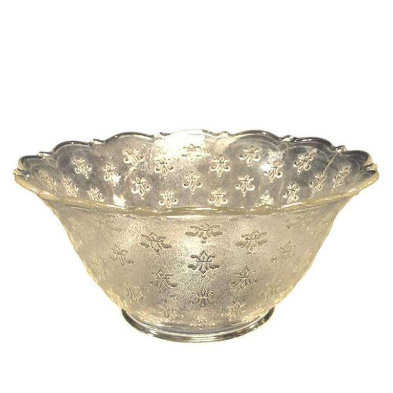 Victorian Textured Gas Light Shade w/ Fleur De Lis Details