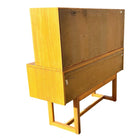 MCM Blonde Birch Buffet w/ China Cabinet by Paul Laszlo for Brown Saltman