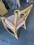 Rattan 2-Strand X-Back Lounge Chair with Streamline Speed Arms
