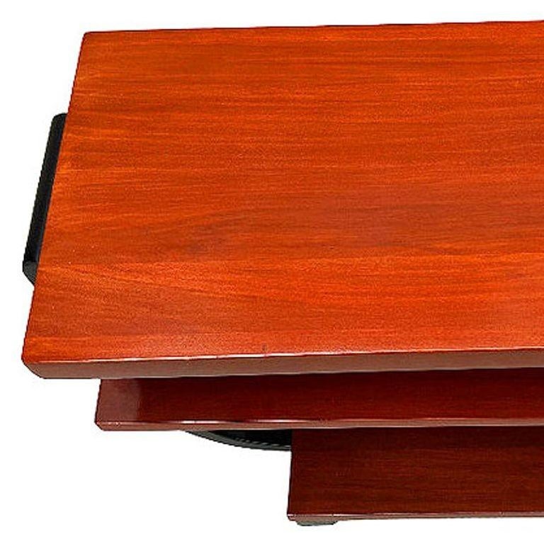 Two-Tone Geometric Art Deco Side Table by Gilbert Rohde for Brown Saltman