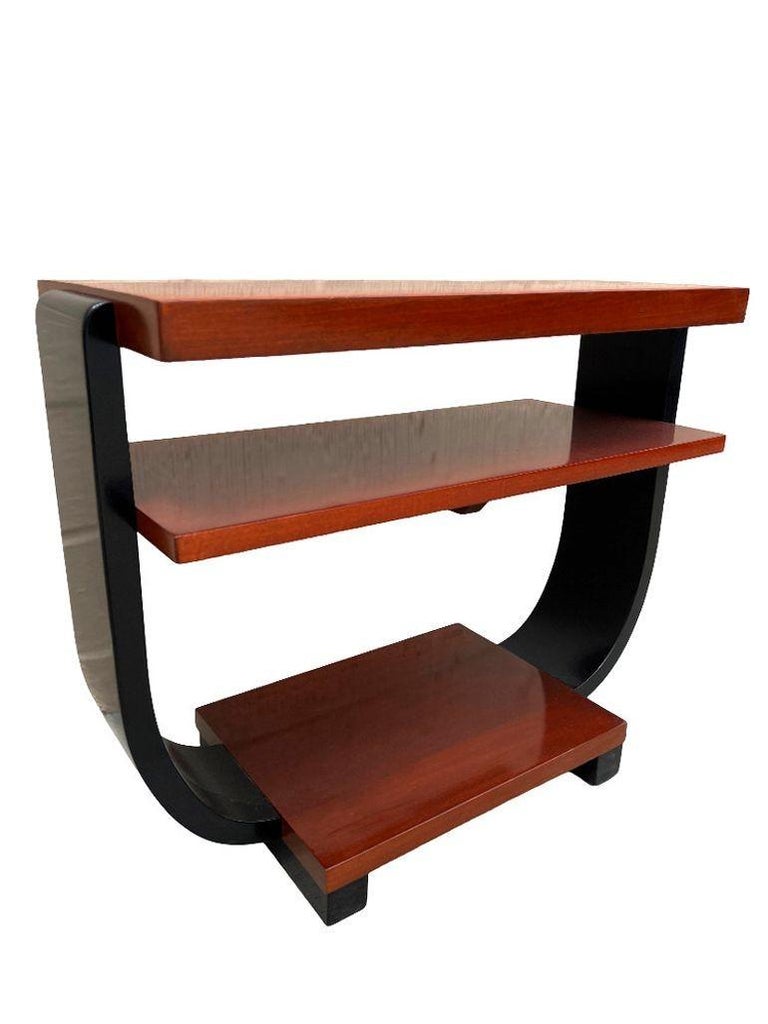 2-Tone Geometric Art Deco Side & Coffee Table by Gilbert Rohde for Brown Saltman