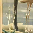 1940s Tropical Drinking Flamingo Scenic Print, Framed by Billy Seay for Turner