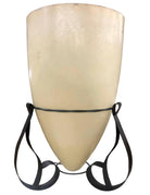 Large 2' 4" Mid Century Fiberglass Cone Shade Spanish Colonial Lamp