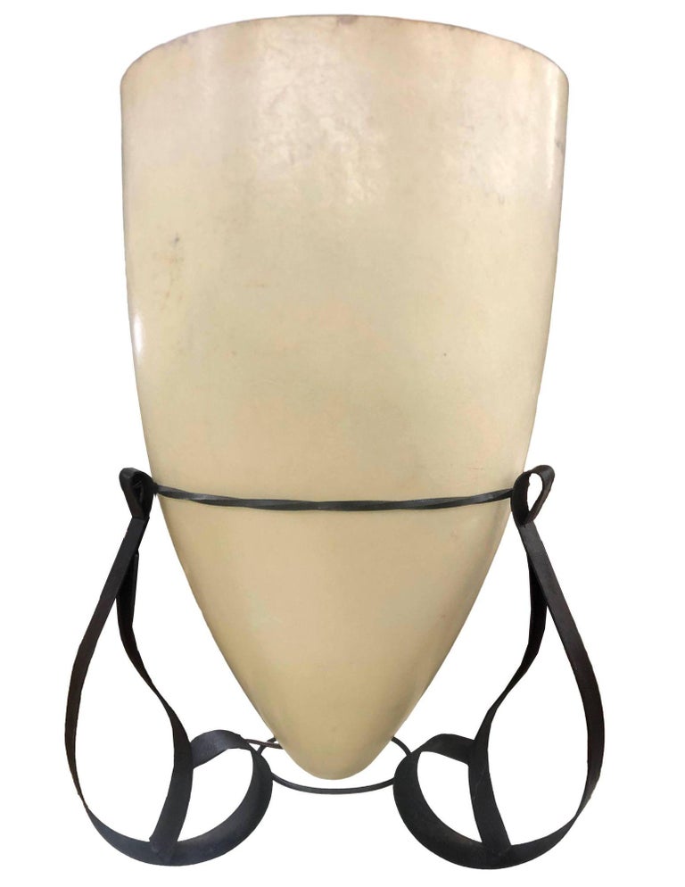 Large 2' 4" Mid Century Fiberglass Cone Shade Spanish Colonial Lamp