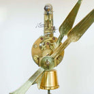 German Mid-Century Brass Mantel Clock by Kieninger & Obergfell
