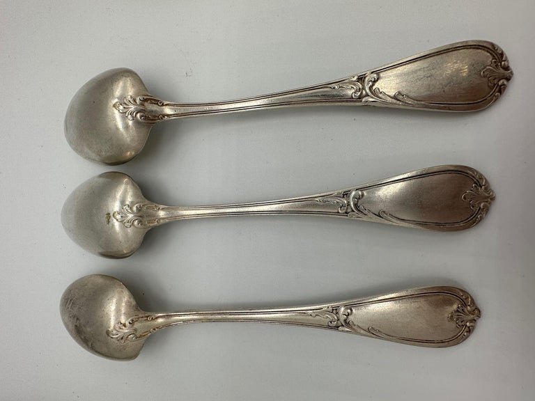 19th Century French L'Alfénide Christofle/Charles Halphen Flatware with Ladle