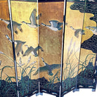 MCM Chinese Export Hand Gilded 6-Panel Geese Coromandel Screen Room Divider