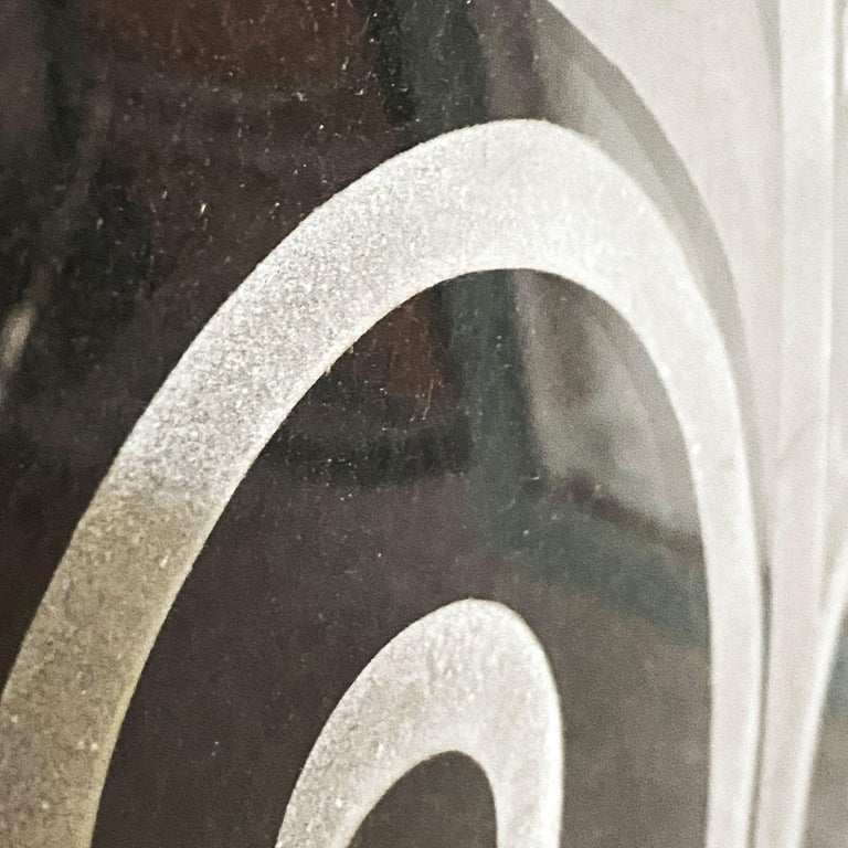 Hand Etched Organic Patterned Art Deco Door, Circa 1920