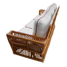 Restored Art Deco Presidents Nantucket Stick Reed Rattan Nantucket 3-Seat Sofa