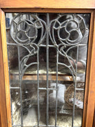 Antique Art Nouveau Mahogany and Floral Marquetry Display Cabinet