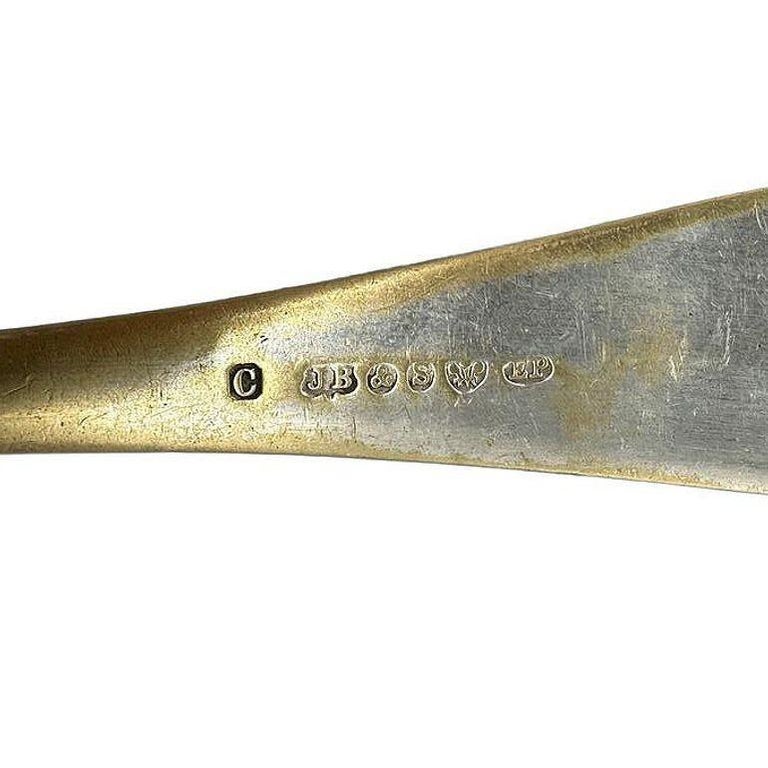 Antique Ornate Leaf Berry & Flower Fruit Scene Jam Berry Spoon By J B & Sons