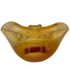Mid-century Amber Honey Murano Ashtray Attributed to Archimede Saguso