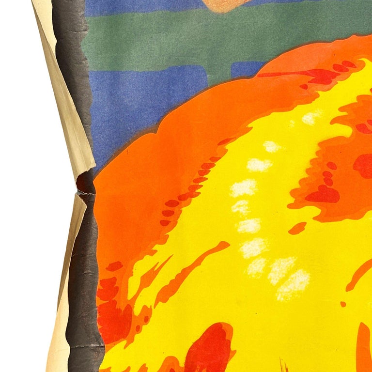 Large 5' Foot French Fap'Anis Drink Advertising Poster by Delval, 1935