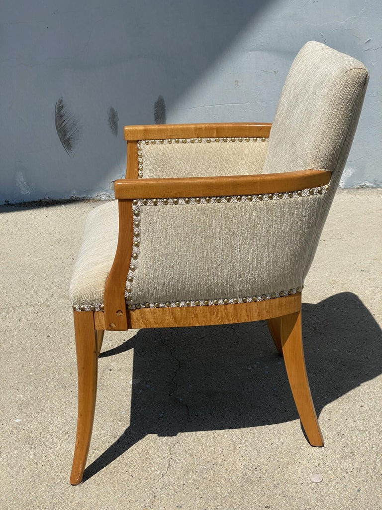 High Style Mid Century Reading Chair w/ Ottoman by Heywood Wakefield
