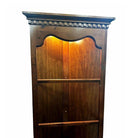 Colonial Style 4 Tier Oak Cupboard Corner Display Cabinet w/ Light